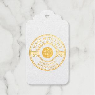 Stempel - UW TEKST & LOGO 1 Cadeaulabels