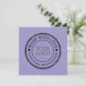 Stempel - UW TEKST & LOGO 2 Kaart (Staand voorkant)