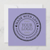 Stempel - UW TEKST & LOGO 2 Kaart (Voorkant)