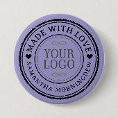 Stempel - UW TEKST & LOGO 2 Ronde Button 7,6 Cm (Voorkant)