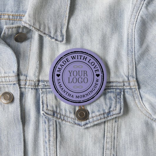 Stempel - UW TEKST & LOGO 2 Ronde Button 7,6 Cm (In situ)