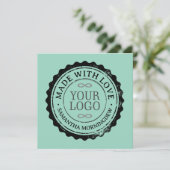 Stempel - UW TEKST & LOGO 3 Kaart (Staand voorkant)