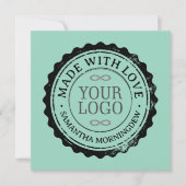 Stempel - UW TEKST & LOGO 3 Kaart (Voorkant)