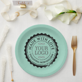 Stempel - UW TEKST & LOGO 3 Papieren Bordje