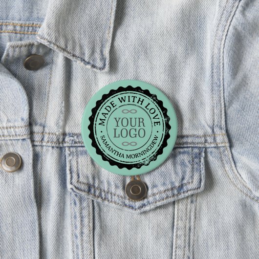 Stempel - UW TEKST & LOGO 3 Ronde Button 7,6 Cm (In situ)