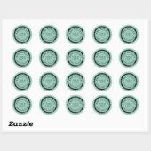 Stempel - UW TEKST & LOGO 3 Ronde Sticker (Vel)