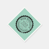 Stempel - UW TEKST & LOGO 3 Servet (Hoek)