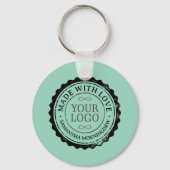Stempel - UW TEKST & LOGO 3 Sleutelhanger (Voorkant)