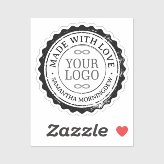 Stempel - UW TEKST & LOGO 3 Sticker (Vel)