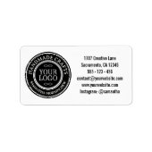 Stempel - UW TEKST & LOGO 4 Etiket (Voorkant)