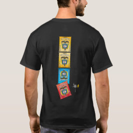 Stempel van Colombia met het Colombiaanse wapen T-shirt