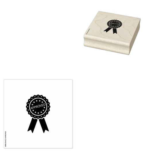 Stempel van de goedkeuring. (Gestempeld)