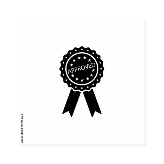 Stempel van de goedkeuring. (Afrduk)