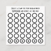 stempel van de huiszegel klantenkaartje (Achterkant)