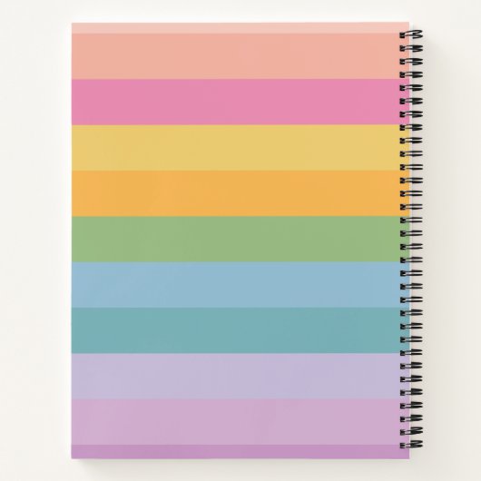 Stempel van de regenboog van de staart, gepersonal notitieboek (Achterkant)