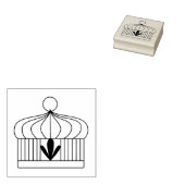 Stempel van gedecorreerde vogelkooi (Gestempeld)