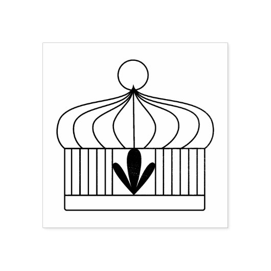 Stempel van gedecorreerde vogelkooi (Afrduk)