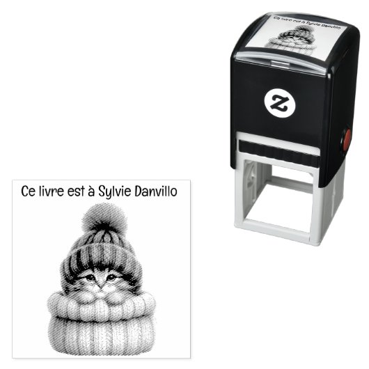 Stempel van gekat hout met wol. (In situ)