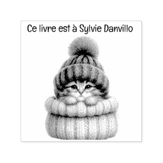 Stempel van gekat hout met wol.