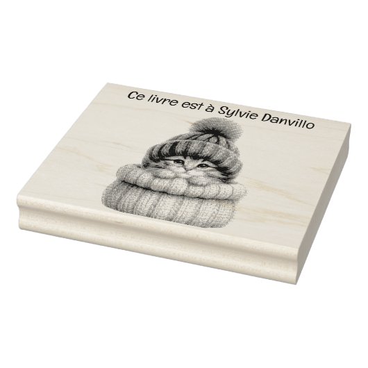 Stempel van gekat hout met wol. (Stempel)