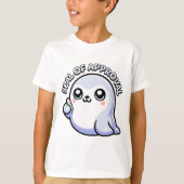 Stempel van goedkeuring! Schattigee Seal Pun Carto T-shirt (Voorkant)