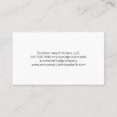 Stempel van goedkeuring voor openbare documenten | visitekaartje (Achterkant)