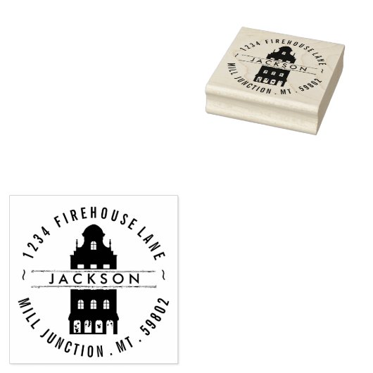 Stempel van het kantoorgebouw (Gestempeld)