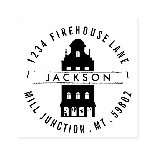 Stempel van het kantoorgebouw (Afrduk)