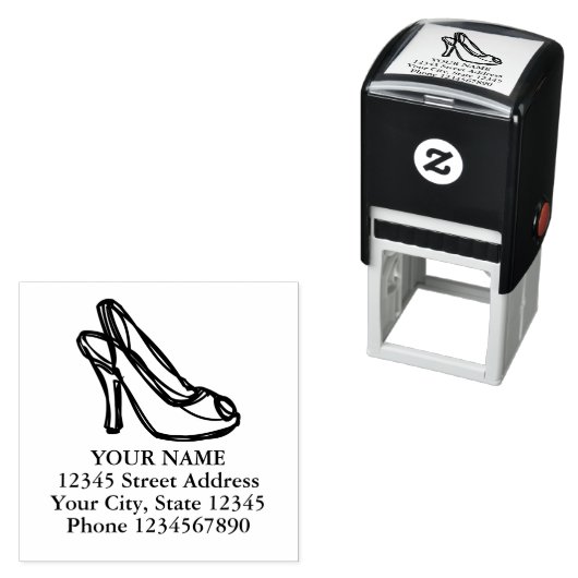 Stempel van het retourneringsadres van de hiel (In situ)