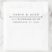 Stempel van het terugkeeradres "classic" rechthoekige sticker (Tas)