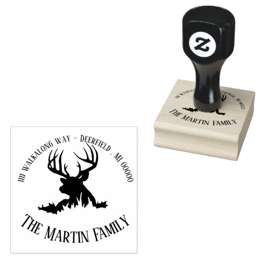 Stempel van het terugzendadres van Antlered Buck (Gestempeld)