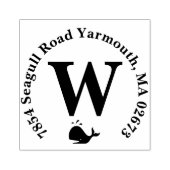 Stempel van het terugzendadres van de walvismagnet (Afrduk)