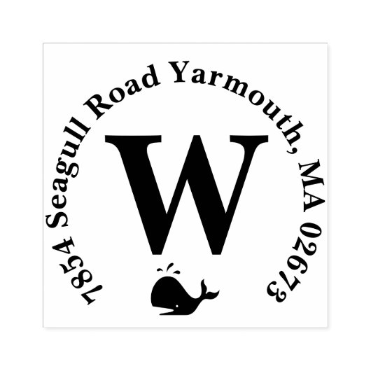 Stempel van het terugzendadres van de walvismagnet (Afrduk)