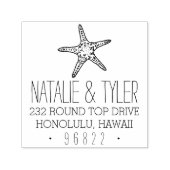 Stempel van het terugzendadres van kuststaartvis (Design)