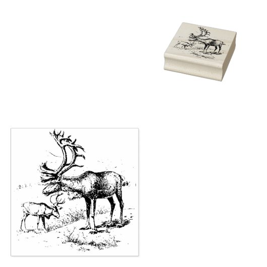 Stempel van rendierrubber (Gestempeld)