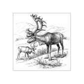 Stempel van rendierrubber (Afrduk)