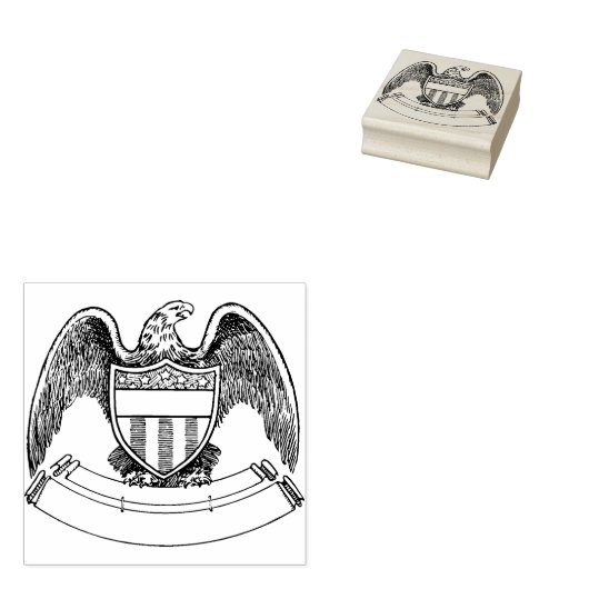 Stempel van rubber met adelaar (Gestempeld)