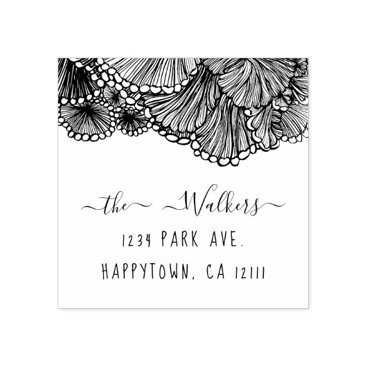 stempel van terugzendadres van seashell (Afrduk)