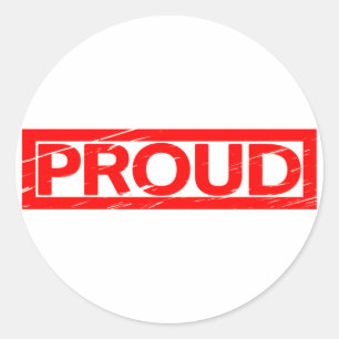 Stempel van trots ronde sticker