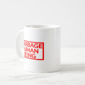 Stempel van vuilnis koffiemok (Voorkant links)