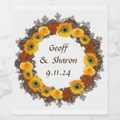 Stempel van wijnmoer voor gepersonaliseerde bloeme wijn etiket (Enkel label)