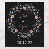 Stempel van wijnmoer voor gepersonaliseerde bloeme wijn etiket (Enkel label)