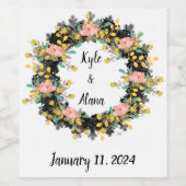 Stempel van wijnmoer voor gepersonaliseerde bloeme wijn etiket (Enkel label)