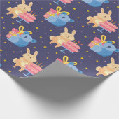 Stempel van zeedagdieren cadeaupapier (Hoek)