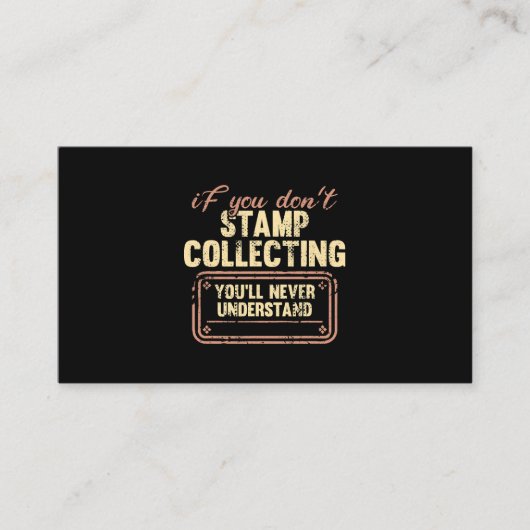 Stempel Verzamelen Grappige Stempel Verzamelaar Ph Visitekaartje (Voorkant)
