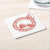 Stempel Verzendstang Rome Kartonnen Onderzetters (Schuin)