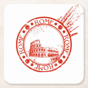 Stempel Verzendstang Rome Kartonnen Onderzetters