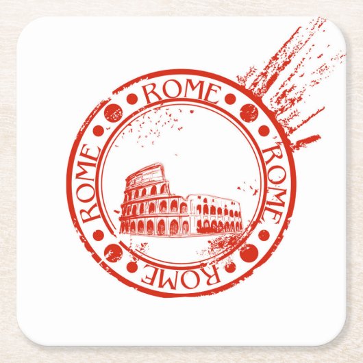 Stempel Verzendstang Rome Kartonnen Onderzetters (Voorkant)