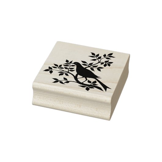 stempel Vogel op een tak (Stempel)