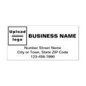 Stempel voor bedrijfsmerk Rechthoek voor vorm (Afrduk)